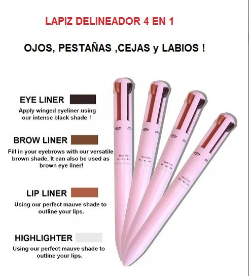 Lápiz Delineador 4 en 1 Premium, Luxe Define 4x1®